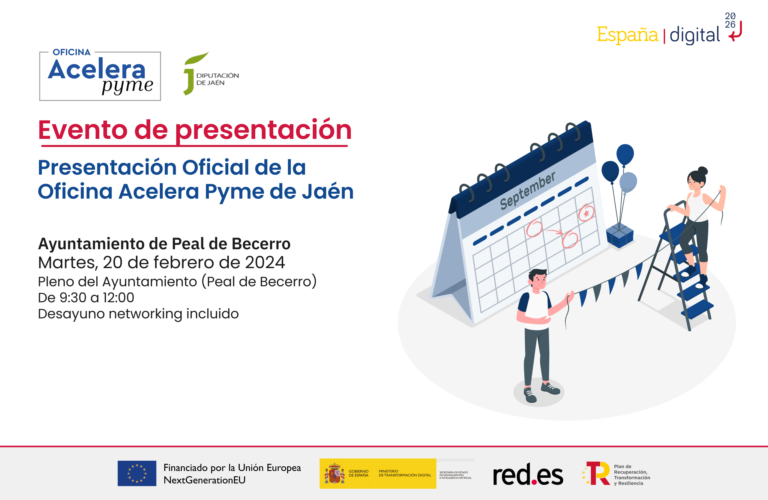 Cartel del evento de presentación en el ADR Sierra de Cazorla